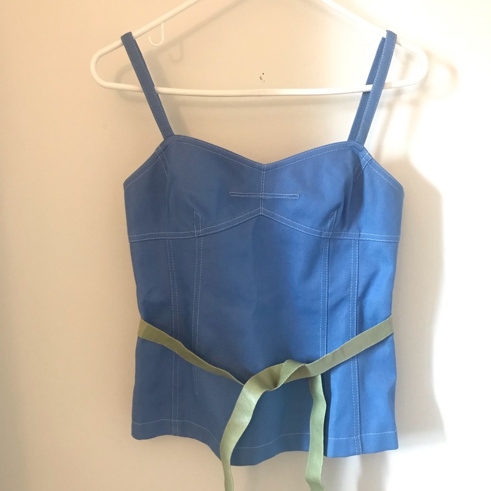 Marc Jacobs Strapless Tank Top with Leather Strap